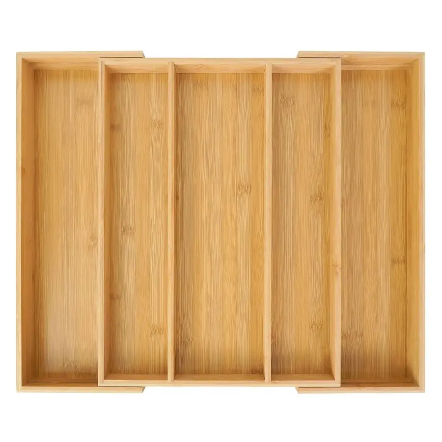 Раздвижной органайзер для кухонного ящика из бамбука, регулируемый держатель для столовых приборов и лоток для хранения, разделитель для ящиков под серебряные приборы
Раздвижной органайзер для кухонного ящика из бамбука, регулируемый держатель для столовых приборов и лоток для хранения, разделитель для ящиков под серебряные приборы