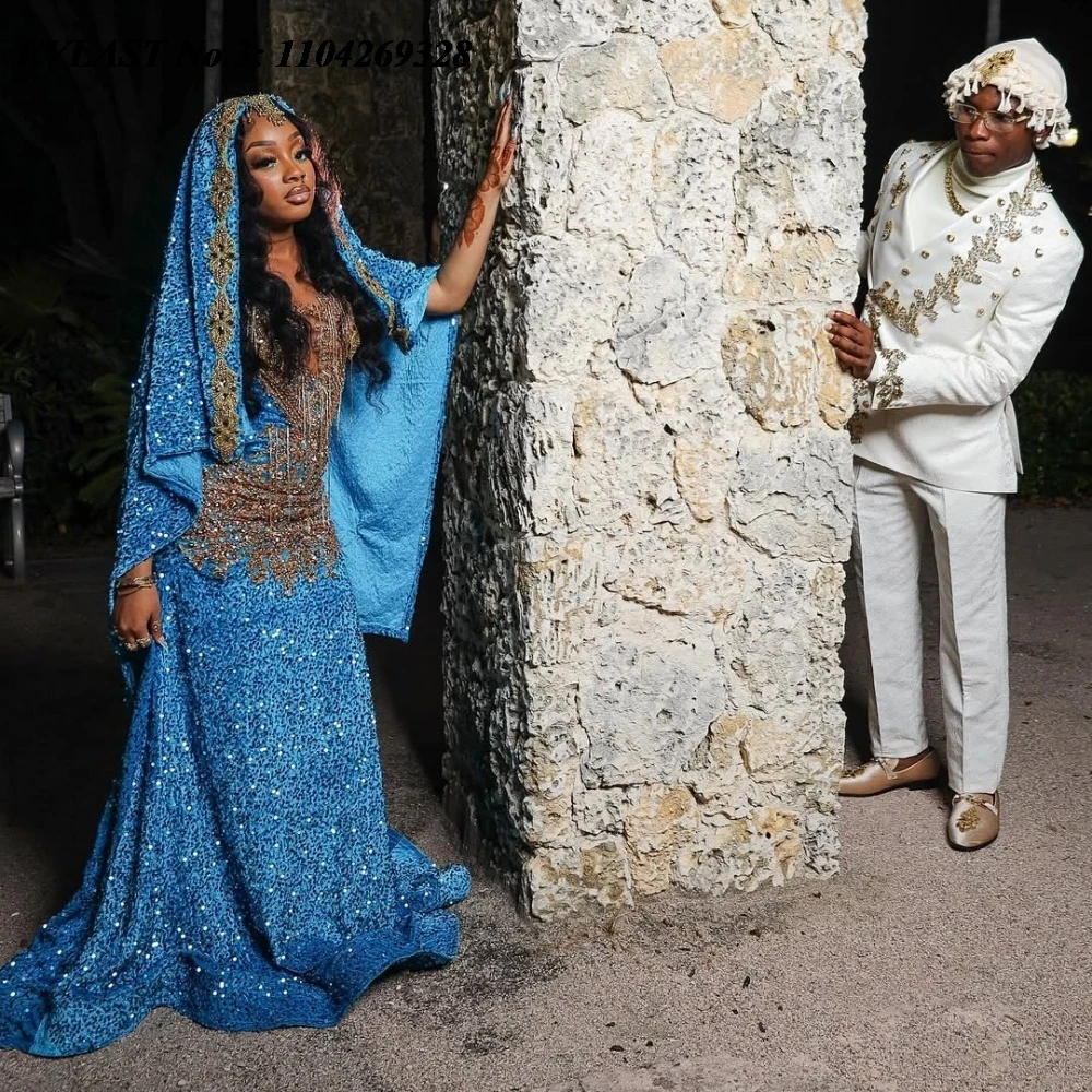 EVLAST индивидуальное африканское синее платье русалки с блестками для выпускного вечера блестящая накидка с кристаллами и бисером вечернее платье Aso Ebi Robe De Soirée E3P554
EVLAST индивидуальное африканское синее платье русалки с блестками для выпускного вечера блестящая накидка с кристаллами и бисером вечернее платье Aso Ebi Robe De Soirée E3P554