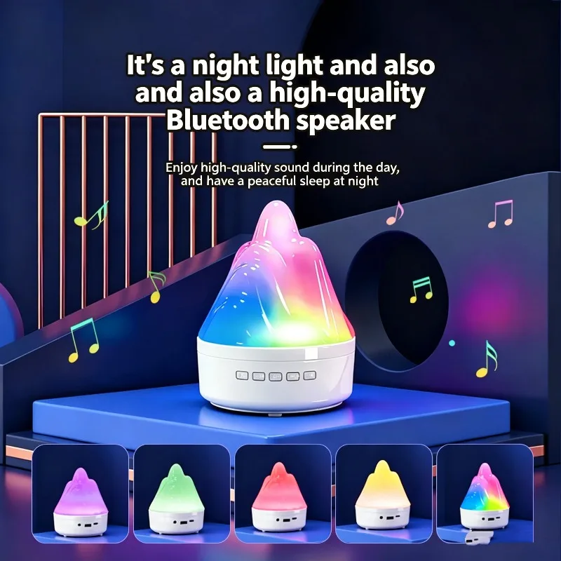 Wireless Bluetooth Speaker Atmosphere Lamp RGB Colorful Mountain Shaped Rechargeable Desktop Night Light for Bedroom Home Decor
Wireless Bluetooth Speaker Atmosphere Lamp RGB Colorful Mountain Shaped Rechargeable Desktop Night Light for Bedroom Home Decor