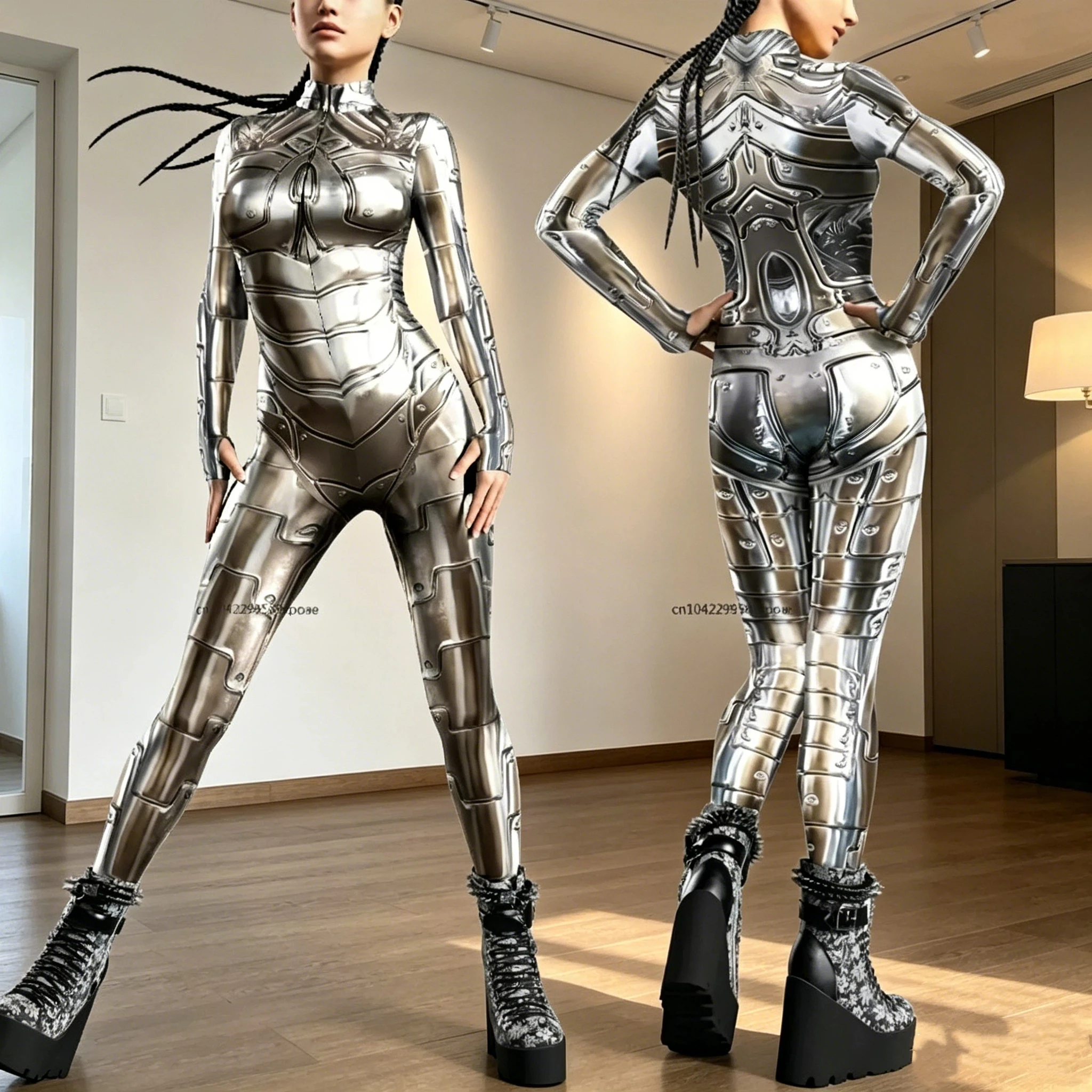 Sexy Holiday Party Fancy Performance Bodysuits Rompers Tights Mechanical Armor Zentai Women Fighter Cosplay Jumpsuit Costume
Sexy Holiday Party Fancy Performance Bodysuits Rompers Tights Mechanical Armor Zentai Women Fighter Cosplay Jumpsuit Costume