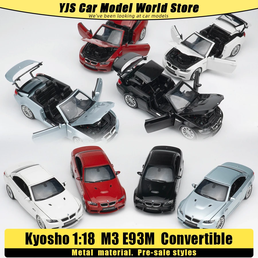 Kyosho diecast model 1:18 M3 E93M Open-top version, folding version metal car model ornament Collection Classic car
Kyosho diecast model 1:18 M3 E93M Open-top version, folding version metal car model ornament Collection Classic car