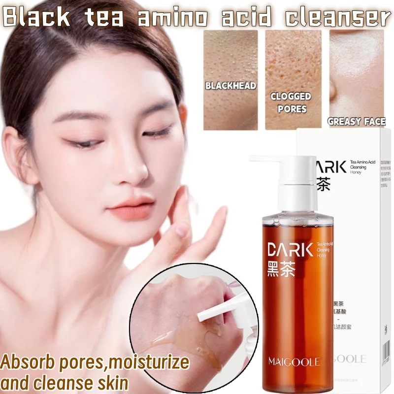 Black Tea Amino Acid Clear Skin Cleansing Honey Cleansing Blackhead Pore Balance Water Oil Washing and Unloading Facial Cleanser 
Black Tea Amino Acid Clear Skin Cleansing Honey Cleansing Blackhead Pore Balance Water Oil Washing and Unloading Facial Cleanser