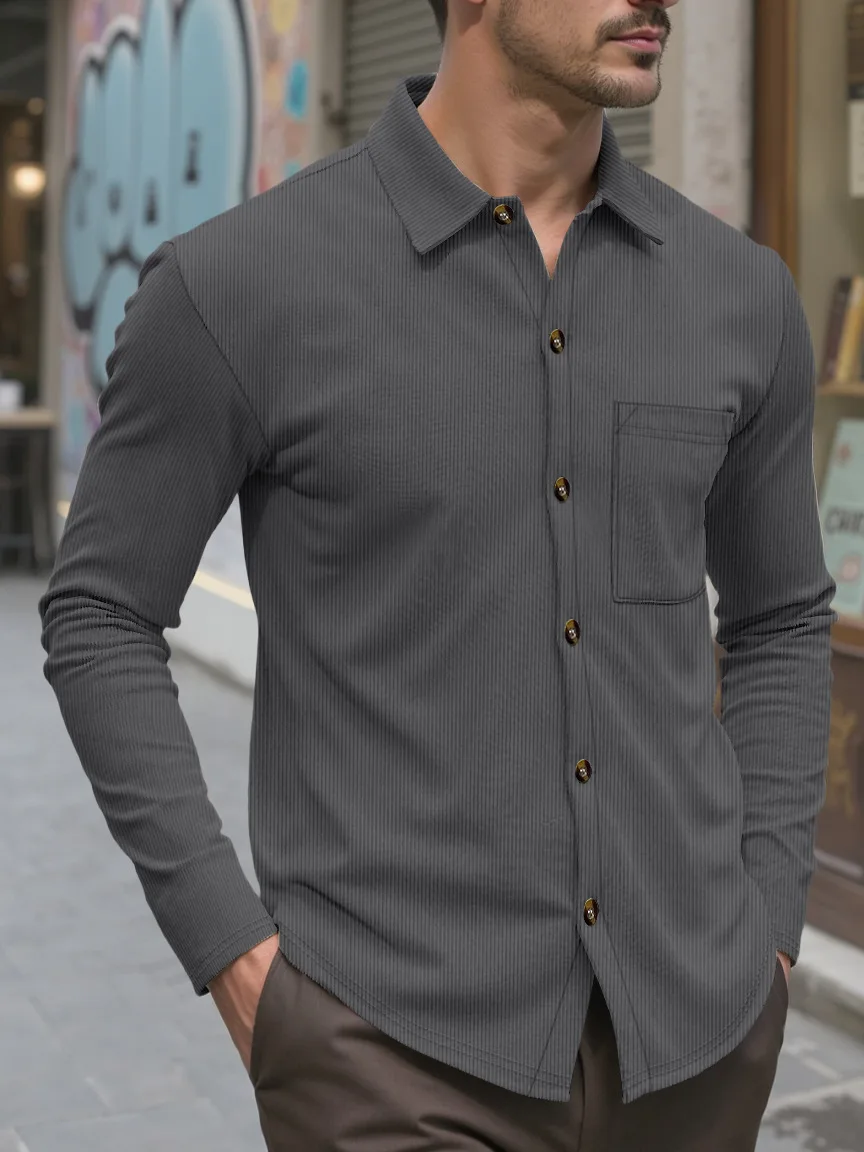 Trend Solid Corduroy Lapel Blouse for Men, Casual Outdoor Daily Shirts Soft Comfortable Cross-border Basic Tops
Trend Solid Corduroy Lapel Blouse for Men, Casual Outdoor Daily Shirts Soft Comfortable Cross-border Basic Tops