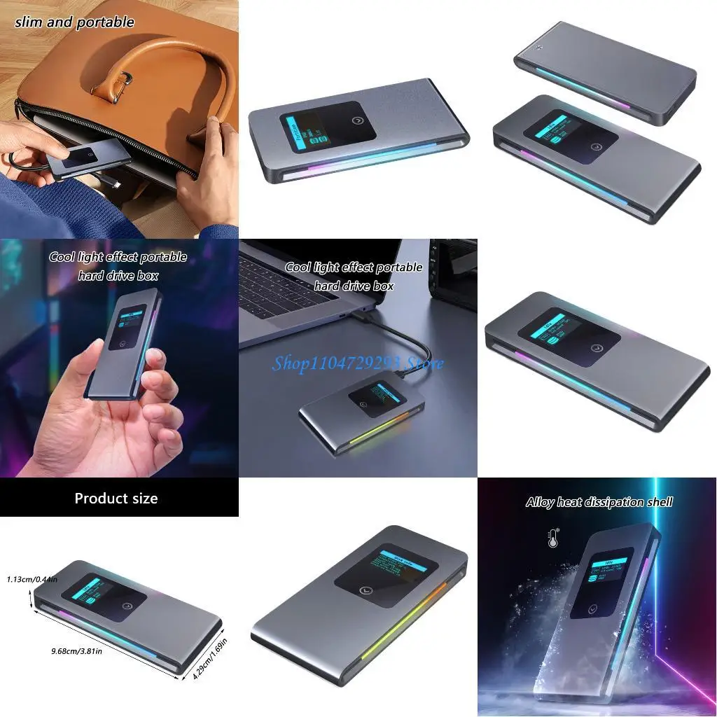 Y2GD Fast speed 10Gbps USB M.2 NVMe States Drive Enclosure Featuring RGBs Light Effect
Y2GD Fast speed 10Gbps USB M.2 NVMe States Drive Enclosure Featuring RGBs Light Effect