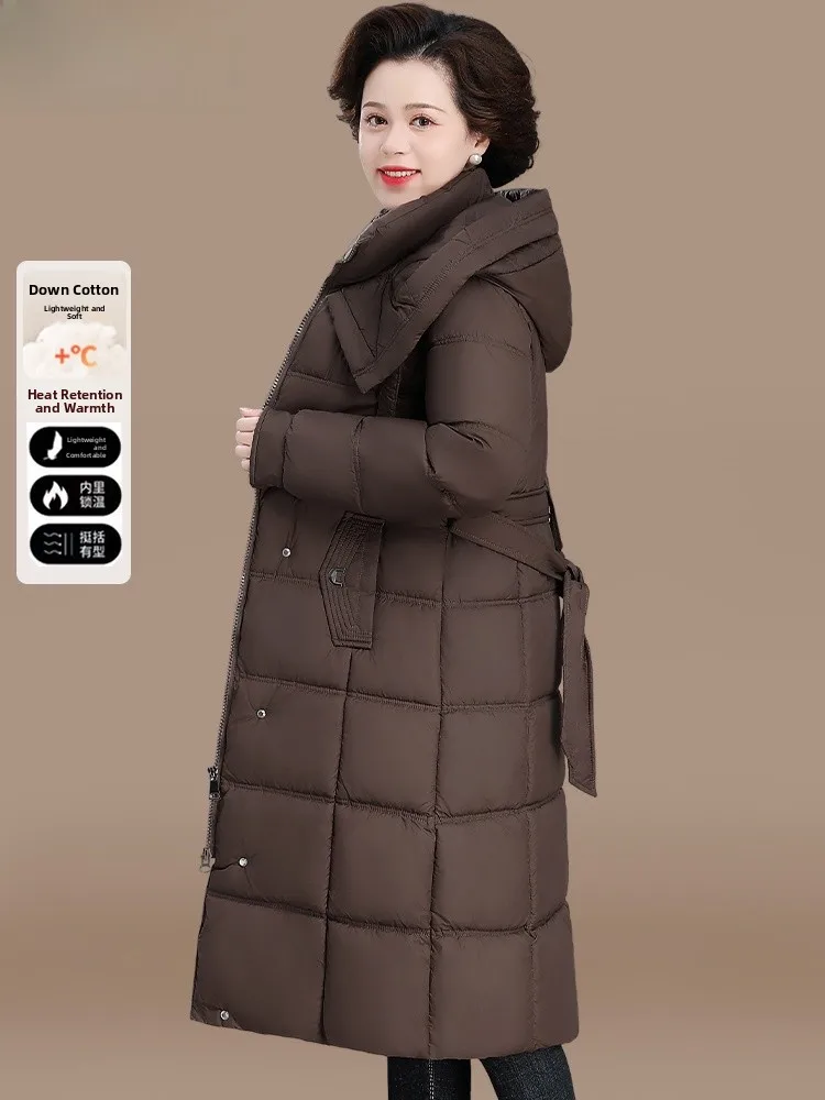 Knee-Length down Cotton Jaet Mid-Layer Winter Coat for Women 40-49 Years Old Faionable Loose Fit Zipper Closure Hooded
Knee-Length down Cotton Jaet Mid-Layer Winter Coat for Women 40-49 Years Old Faionable Loose Fit Zipper Closure Hooded