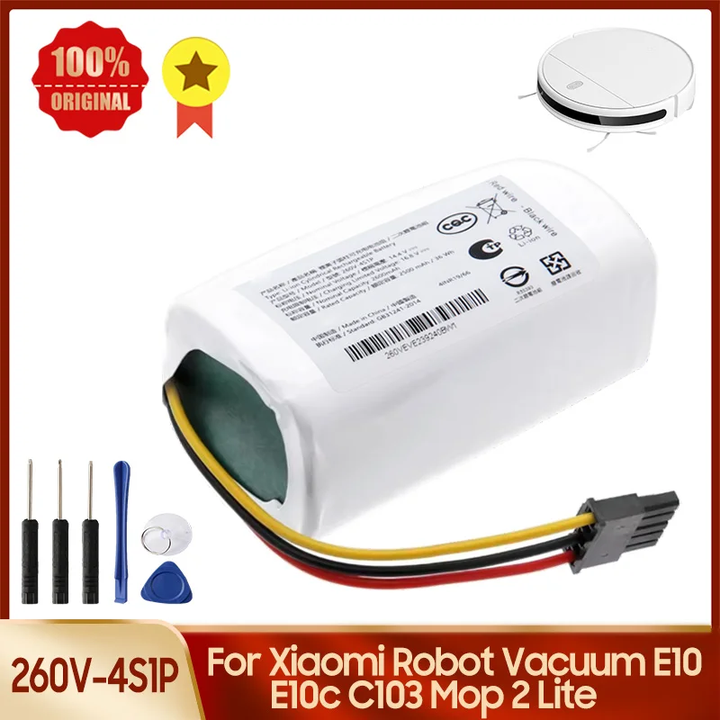 Сменный аккумулятор 260 В-4S1P для робота-пылесоса Xiaomi E10 E10c C103, швабра 2 Lite, аккумуляторы для робота-пылесоса
Сменный аккумулятор 260 В-4S1P для робота-пылесоса Xiaomi E10 E10c C103, швабра 2 Lite, аккумуляторы для робота-пылесоса