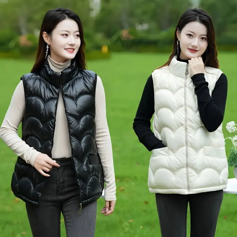 2024 New Down Cotton Vest Women Autumn Winter Short Loose Casual Waistcoat Womens Fashion Large Size Sleeveless Jacket Top Q407
2024 New Down Cotton Vest Women Autumn Winter Short Loose Casual Waistcoat Womens Fashion Large Size Sleeveless Jacket Top Q407