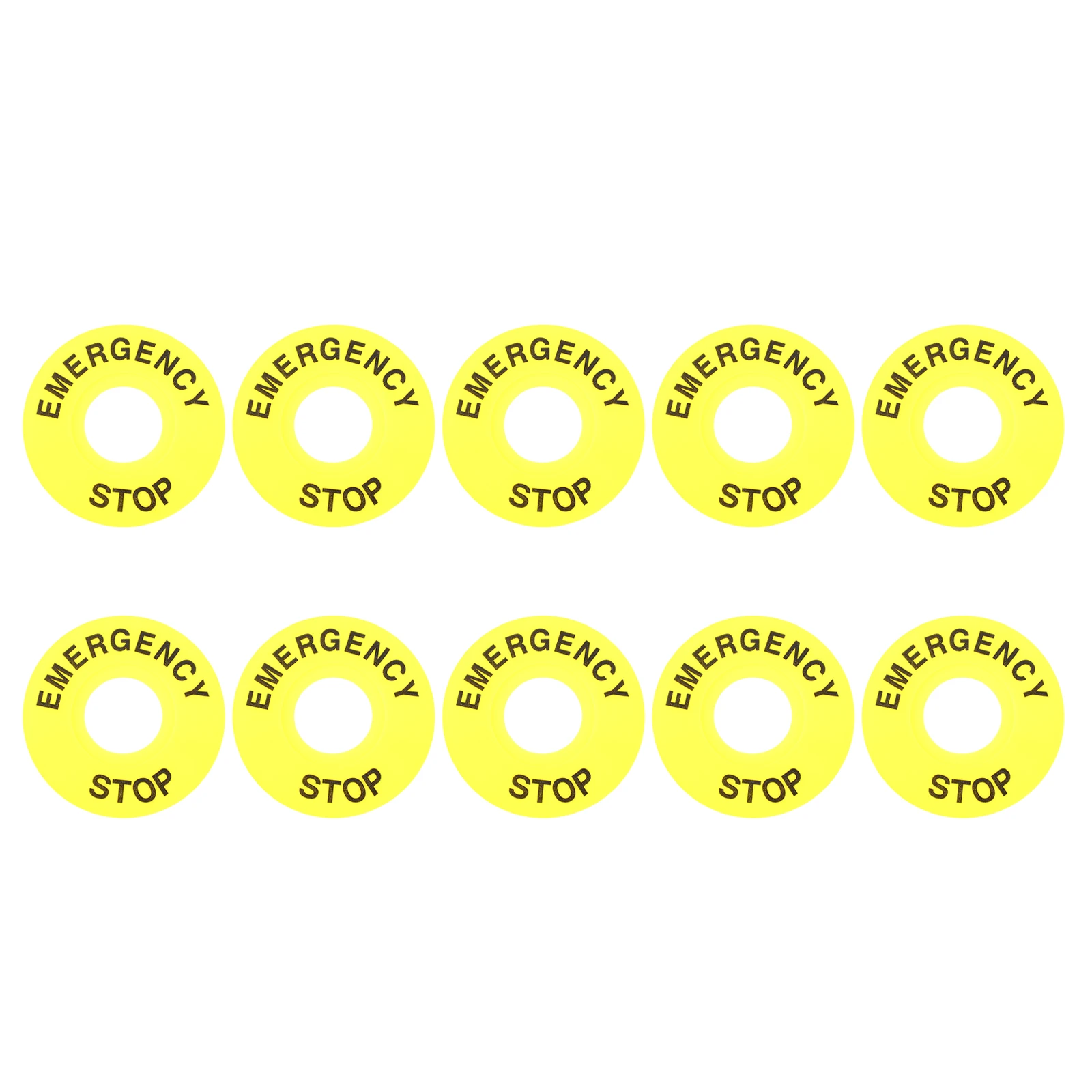 10pcs 60Mm Yellow Emergency Stop Ring For 22Mm Push Button Replacement Safety Warning Sign Industrial Alarm Ring Accessory
10pcs 60Mm Yellow Emergency Stop Ring For 22Mm Push Button Replacement Safety Warning Sign Industrial Alarm Ring Accessory
