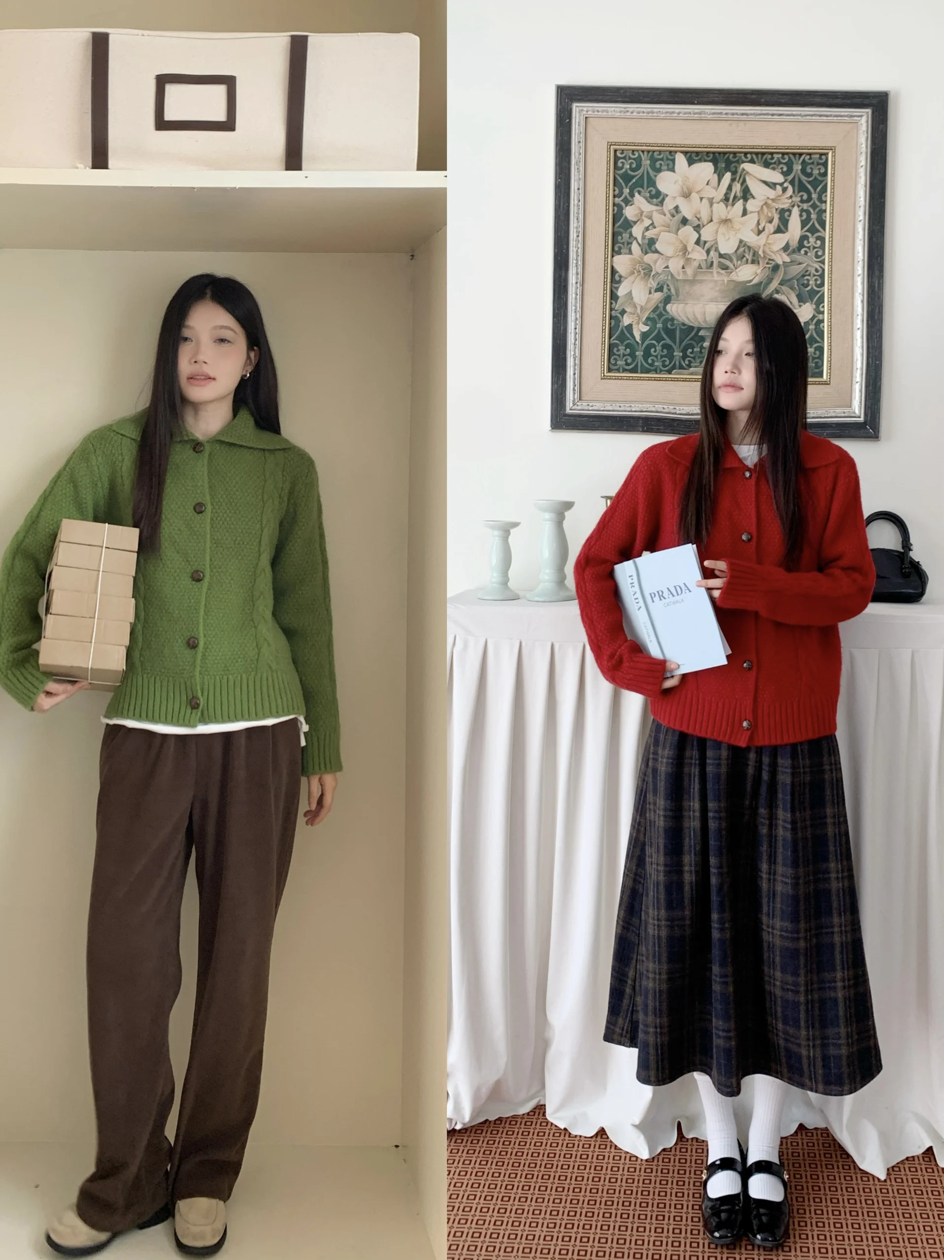 LZoo Vintage Tweed Woolen Sweater Women's oulder Length Collared Knitwear Autumn Winter Faion Casual Sli Trendy
LZoo Vintage Tweed Woolen Sweater Women's oulder Length Collared Knitwear Autumn Winter Faion Casual Sli Trendy