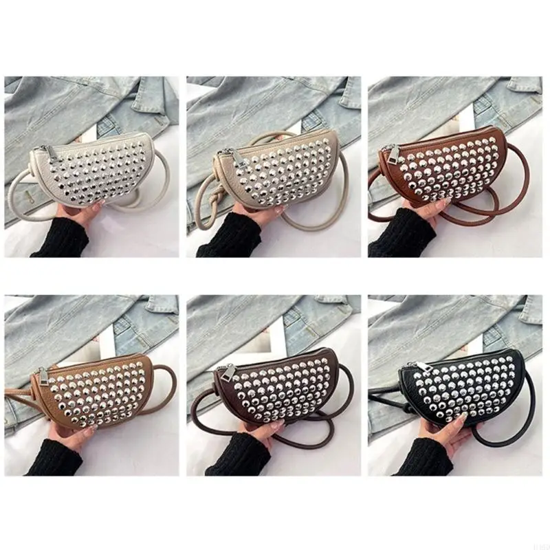 D46D Practical Shoulder Bag Casual Shoulder Purse PU Leather Studded Bags for Women
D46D Practical Shoulder Bag Casual Shoulder Purse PU Leather Studded Bags for Women