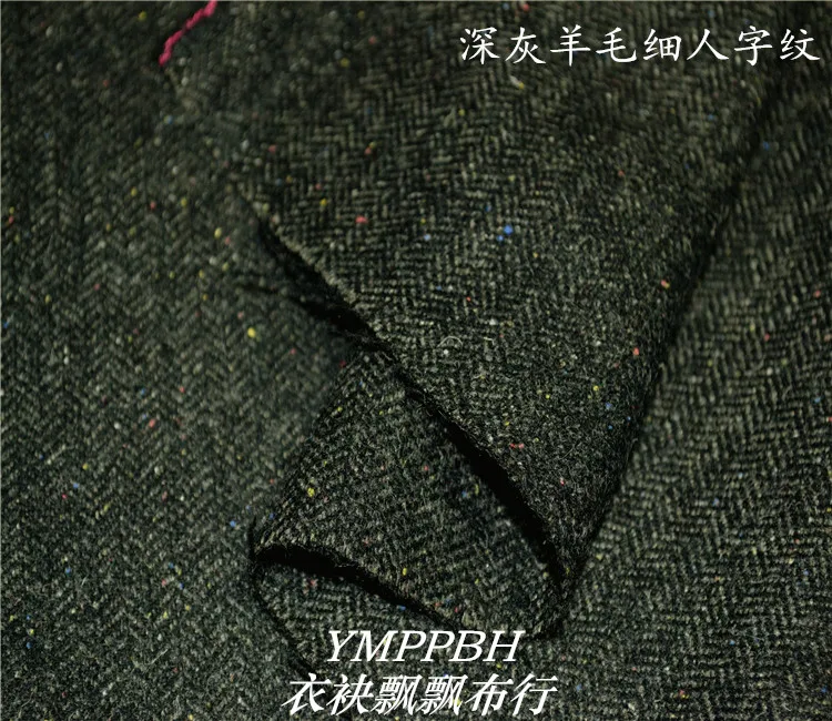 High Quality Fabrics for Men's Suits Dark Gray Fine Herringbone Stripes Colored Dots Wool Woolen Fabric Micro-Elastic Suit
High Quality Fabrics for Men's Suits Dark Gray Fine Herringbone Stripes Colored Dots Wool Woolen Fabric Micro-Elastic Suit