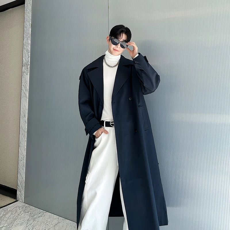 Korean Sle Double Row Button Long over Knee Men's Windbreaker Faion Urban Youth All Season Stand Fit Classic Haome
Korean Sle Double Row Button Long over Knee Men's Windbreaker Faion Urban Youth All Season Stand Fit Classic Haome