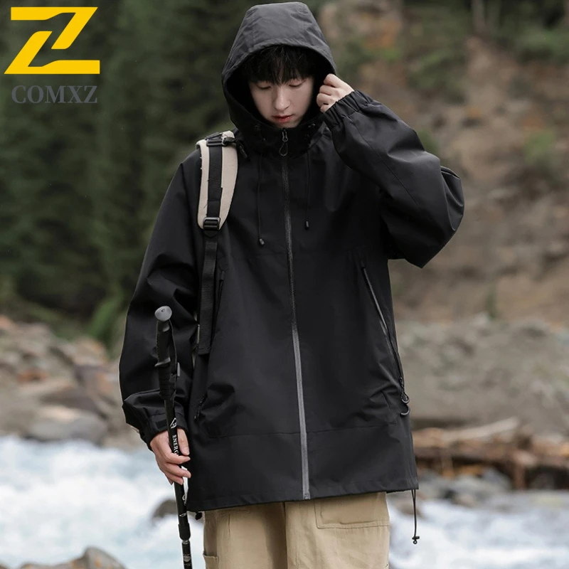 Outdoor Adventure Waterproof Jacket Men's 2025 Mountain Soft Shell Windproof Hooded Windbreaker Male Solid Color Rainproof Coat
Outdoor Adventure Waterproof Jacket Men's 2025 Mountain Soft Shell Windproof Hooded Windbreaker Male Solid Color Rainproof Coat