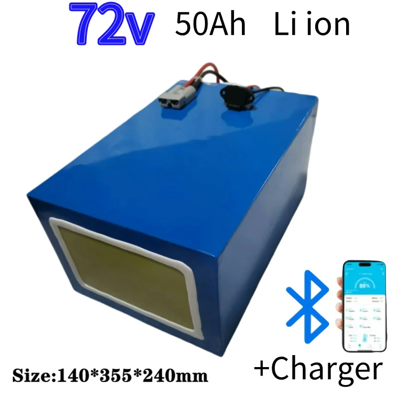 JN 72v 50Ah lithium ion with Bluetooth APP BMS for 5000W 10KW bicycle scooter bike Motorcycle Forklift Crane truck +10A charger
JN 72v 50Ah lithium ion with Bluetooth APP BMS for 5000W 10KW bicycle scooter bike Motorcycle Forklift Crane truck +10A charger