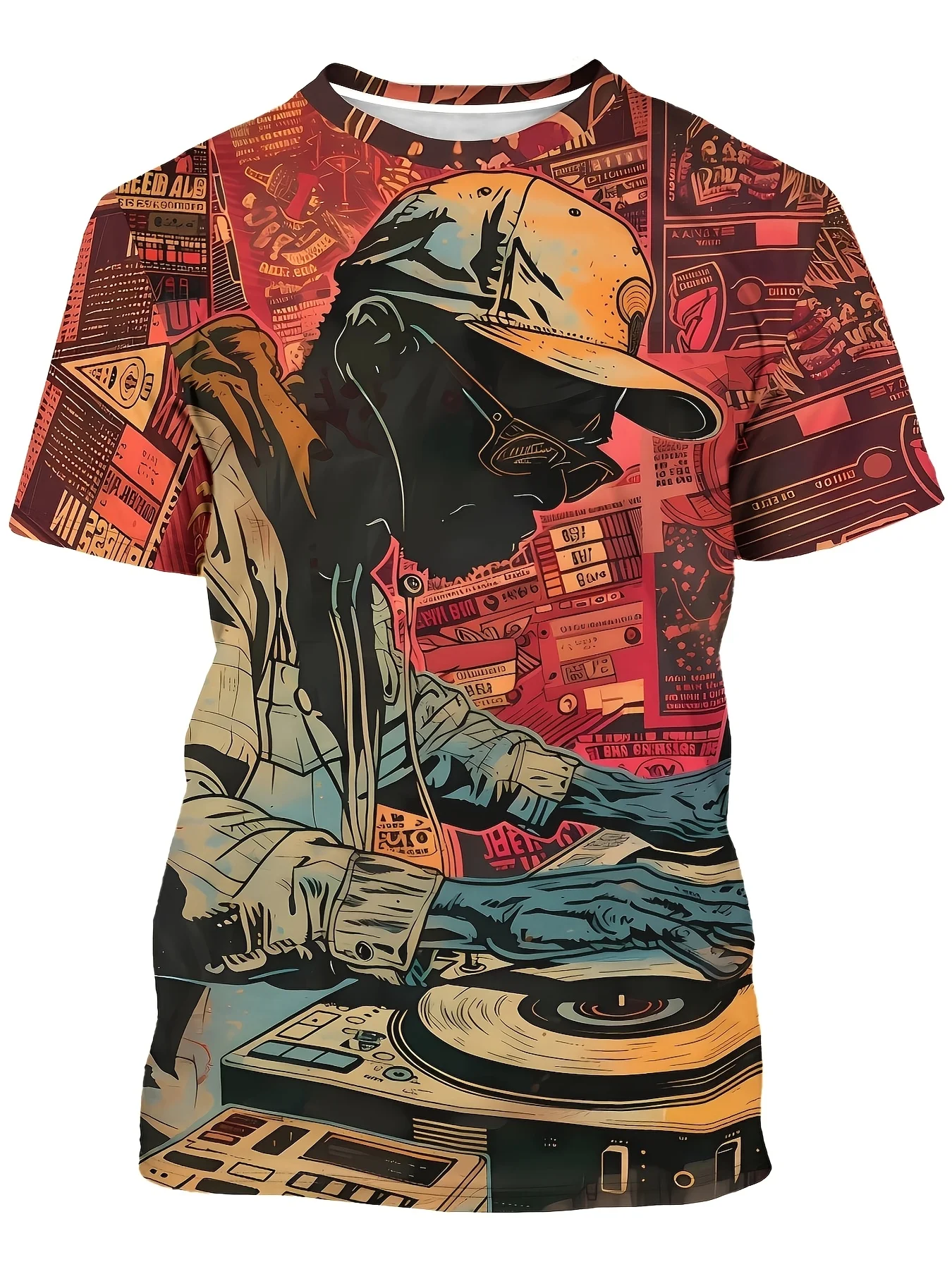 Men's Urban Streetwear 3D Graphic T-Shirt - Full-Body Vibrant Mushroom & Foliage Print, Breathable Summer Tee,
Men's Urban Streetwear 3D Graphic T-Shirt - Full-Body Vibrant Mushroom & Foliage Print, Breathable Summer Tee,
