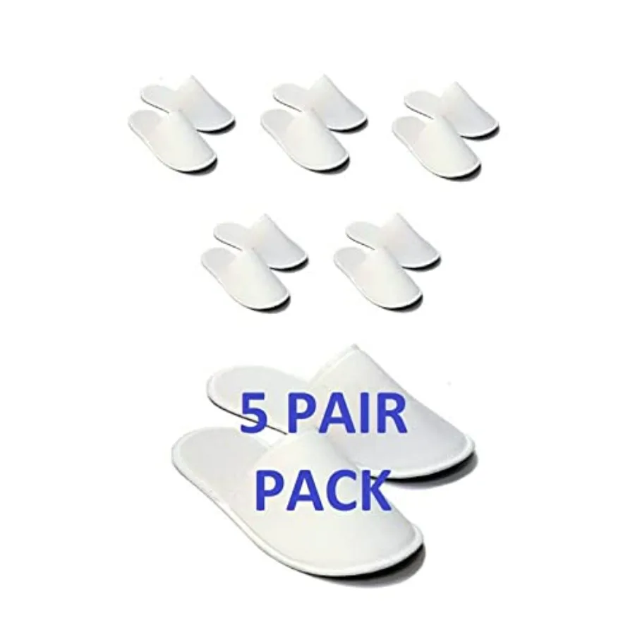 5 Pairs Fabric Packed Disposable Hotel Slippers for Airbnb Spa Salon Party Wedding Guests - Fits up to Adult US Men Size 10 and
5 Pairs Fabric Packed Disposable Hotel Slippers for Airbnb Spa Salon Party Wedding Guests - Fits up to Adult US Men Size 10 and