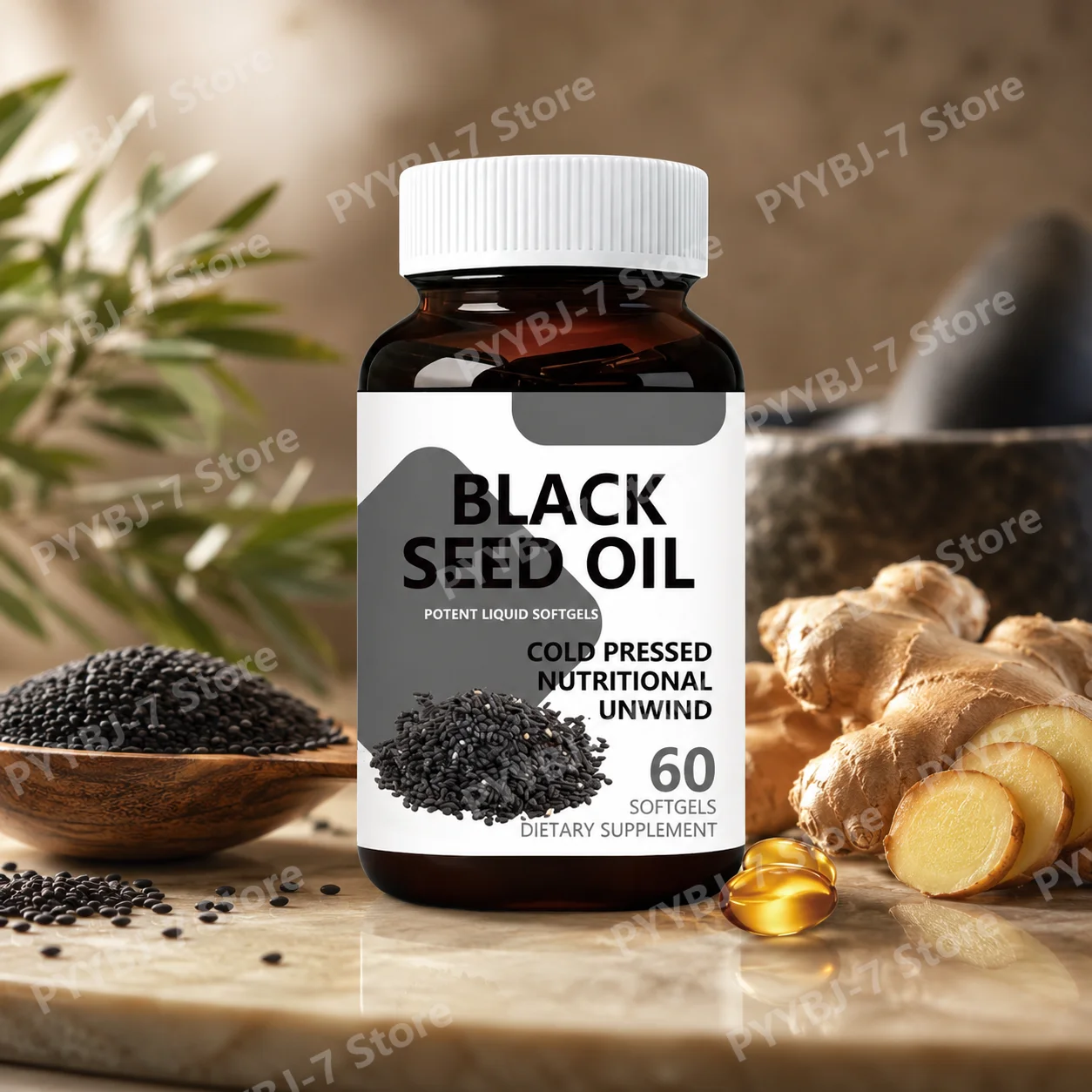 Black Cumin Seed Oil Softgels with Ginger Root Fennel Peppermint Zinc D3 B6 Supports Everyday Nutrition Digestive Comfort
Black Cumin Seed Oil Softgels with Ginger Root Fennel Peppermint Zinc D3 B6 Supports Everyday Nutrition Digestive Comfort