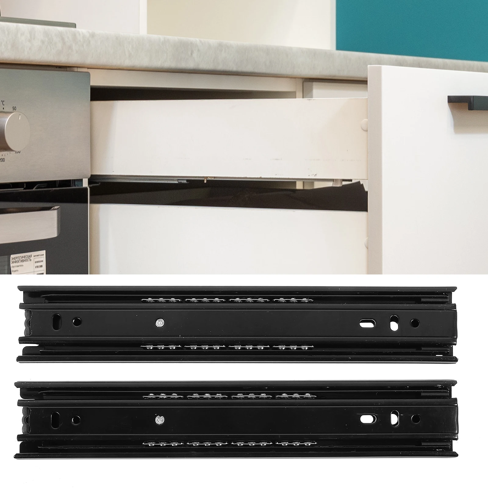 Steel Drawer Slides Full Extension Ball Bearing Heavy Duty Glide Track Guides Replacement Parts Cabinet Hardware
Steel Drawer Slides Full Extension Ball Bearing Heavy Duty Glide Track Guides Replacement Parts Cabinet Hardware