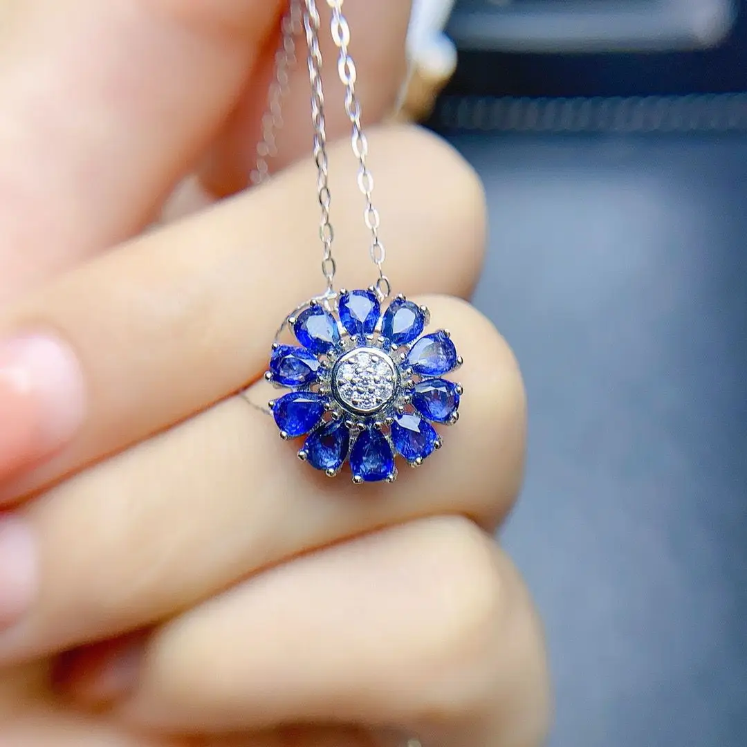 ZECAA 925 Blue Sapphire Jewelry Woman Sapphire Pendant With Natural Blue Sapphire 3*4mm S925 Silver Blue Sapphire Lady Pendant
ZECAA 925 Blue Sapphire Jewelry Woman Sapphire Pendant With Natural Blue Sapphire 3*4mm S925 Silver Blue Sapphire Lady Pendant