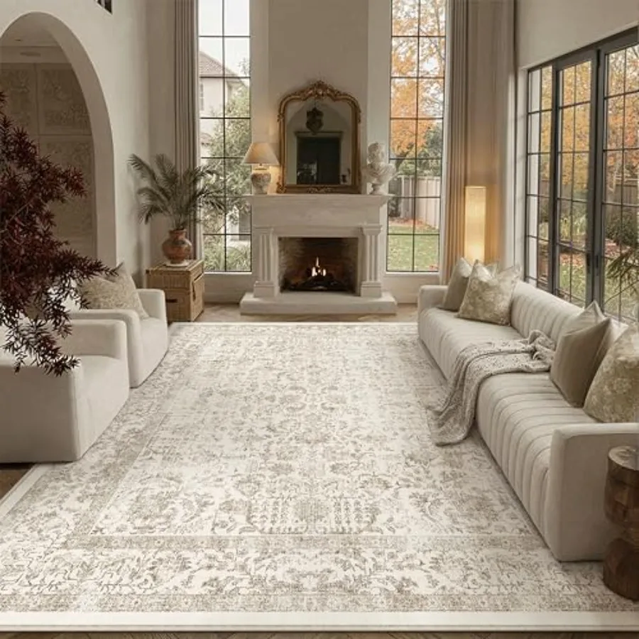 Light Brown Area Rug 8x10 for Living Room Bedroom Office Kitchen Dining Room, Vintage Distressed Floral Design, Machine Washabl
Light Brown Area Rug 8x10 for Living Room Bedroom Office Kitchen Dining Room, Vintage Distressed Floral Design, Machine Washabl