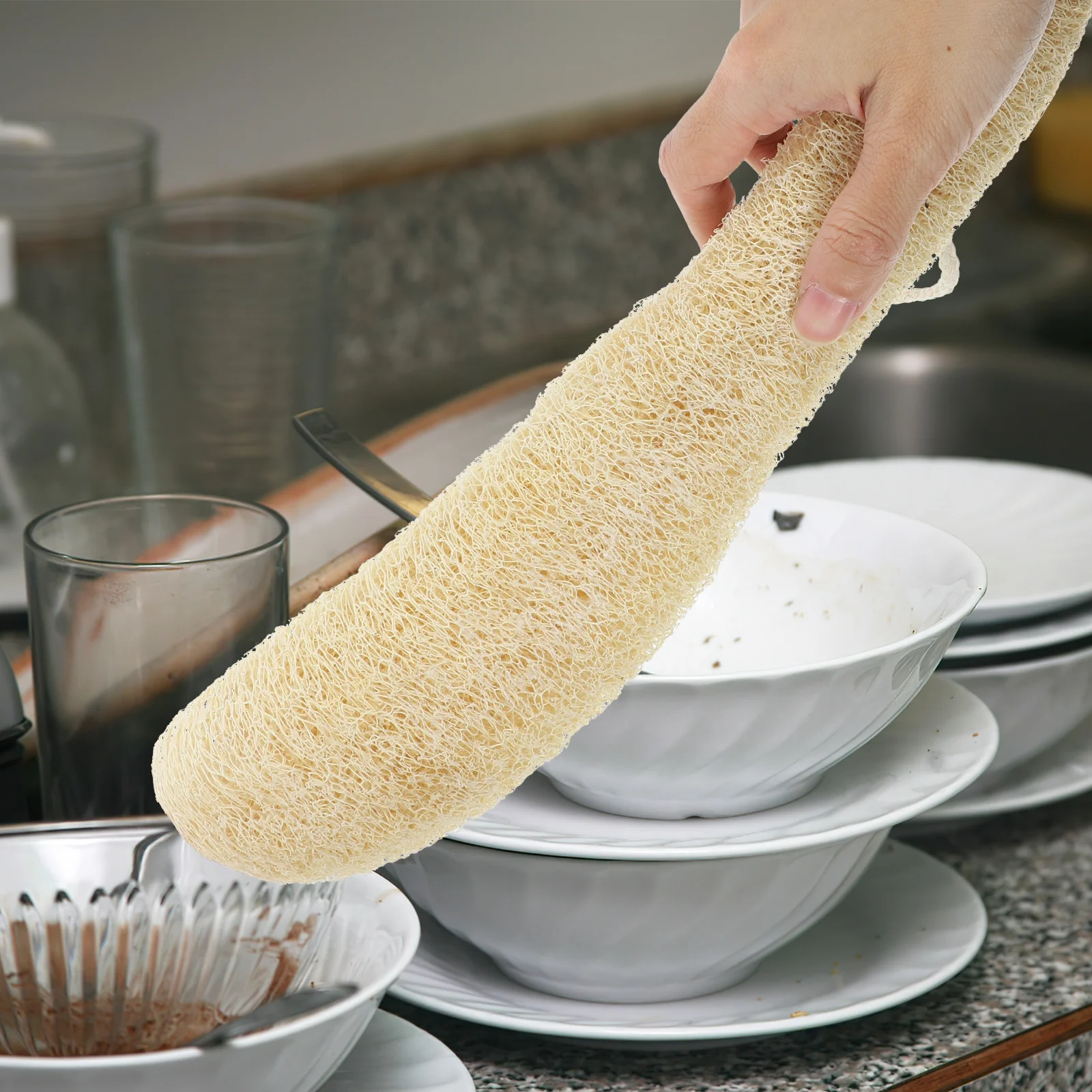 2pcs Loofah Washing Scrubber Kitchen Cleaning Pad 25-31Cm Strong Absorbent Plant-Based Fibers Dishwashing Tool For Cookware
2pcs Loofah Washing Scrubber Kitchen Cleaning Pad 25-31Cm Strong Absorbent Plant-Based Fibers Dishwashing Tool For Cookware