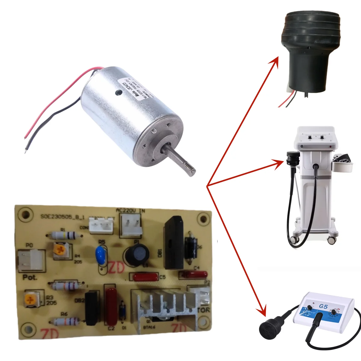 Vibration Vacuum Slimming Weight Loss Massager Accessories Speed Controller Motor Motherboard for G5 Massager/G8 Massager
Vibration Vacuum Slimming Weight Loss Massager Accessories Speed Controller Motor Motherboard for G5 Massager/G8 Massager