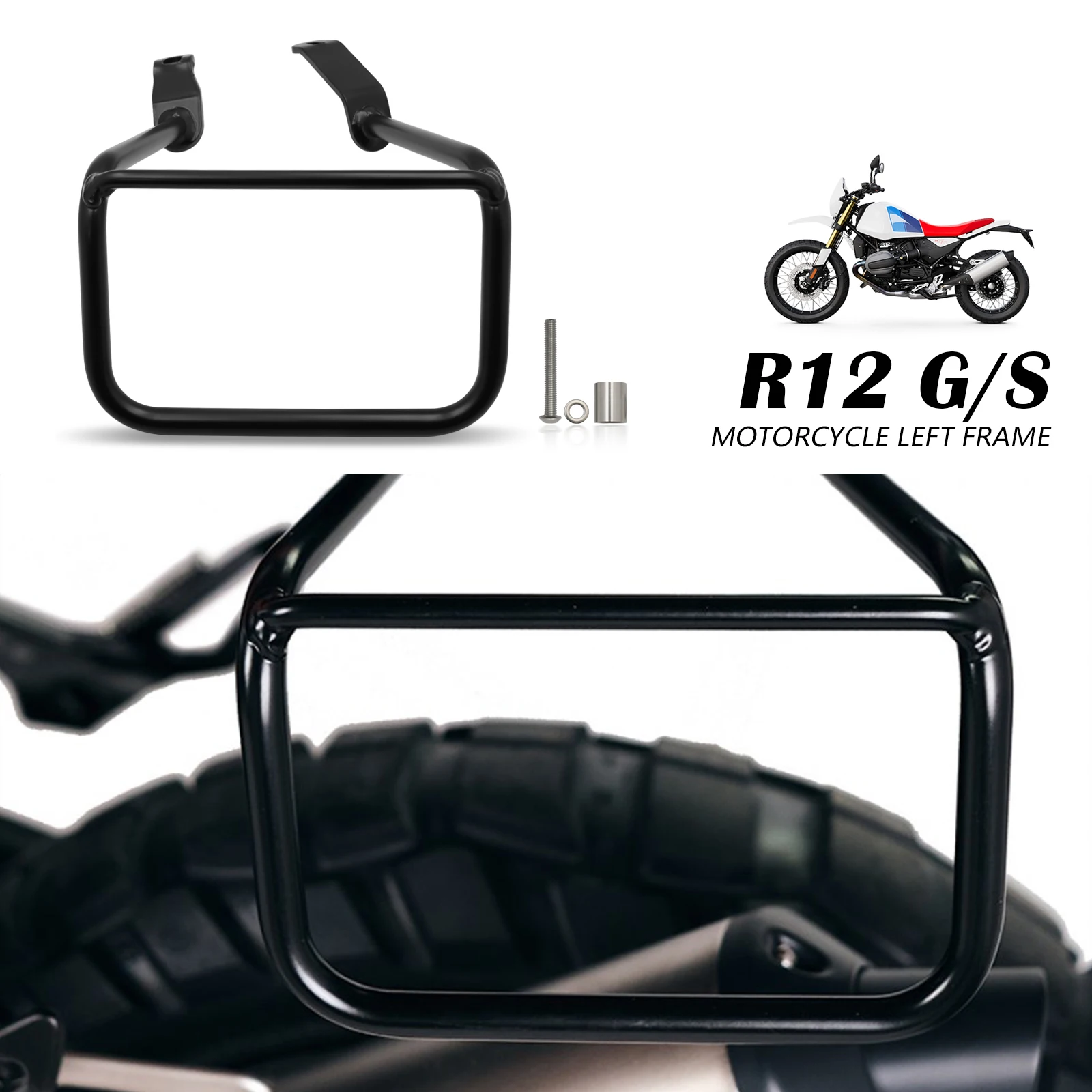 For BMW R12G/S R12GS R12 GS R12 G/S 2025 2026 Left Side Pannier Rack Motorcycle Luggage Carrier Support Bracket Frame Protector
For BMW R12G/S R12GS R12 GS R12 G/S 2025 2026 Left Side Pannier Rack Motorcycle Luggage Carrier Support Bracket Frame Protector