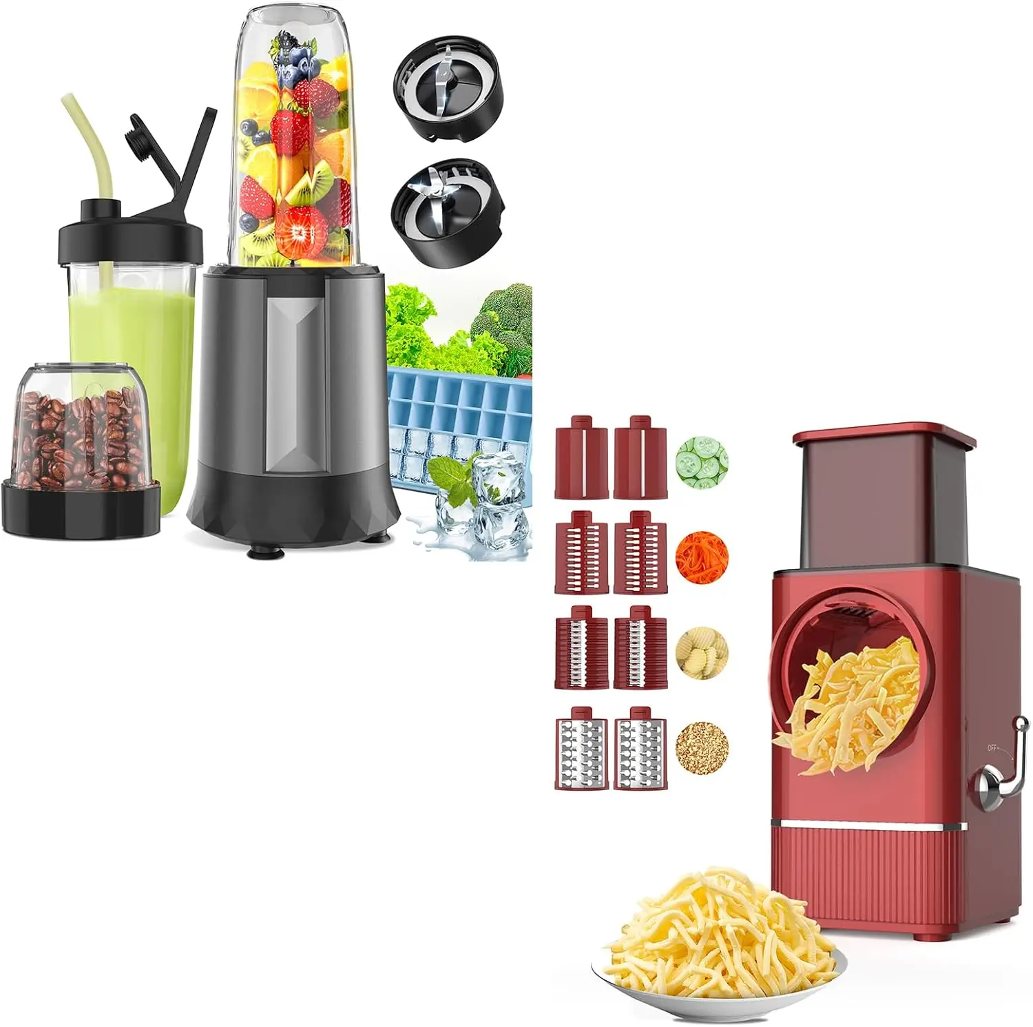 1300W Smoothie Blender Smoothies Maker + Electric Cheese Grater Salad Maker
1300W Smoothie Blender Smoothies Maker + Electric Cheese Grater Salad Maker