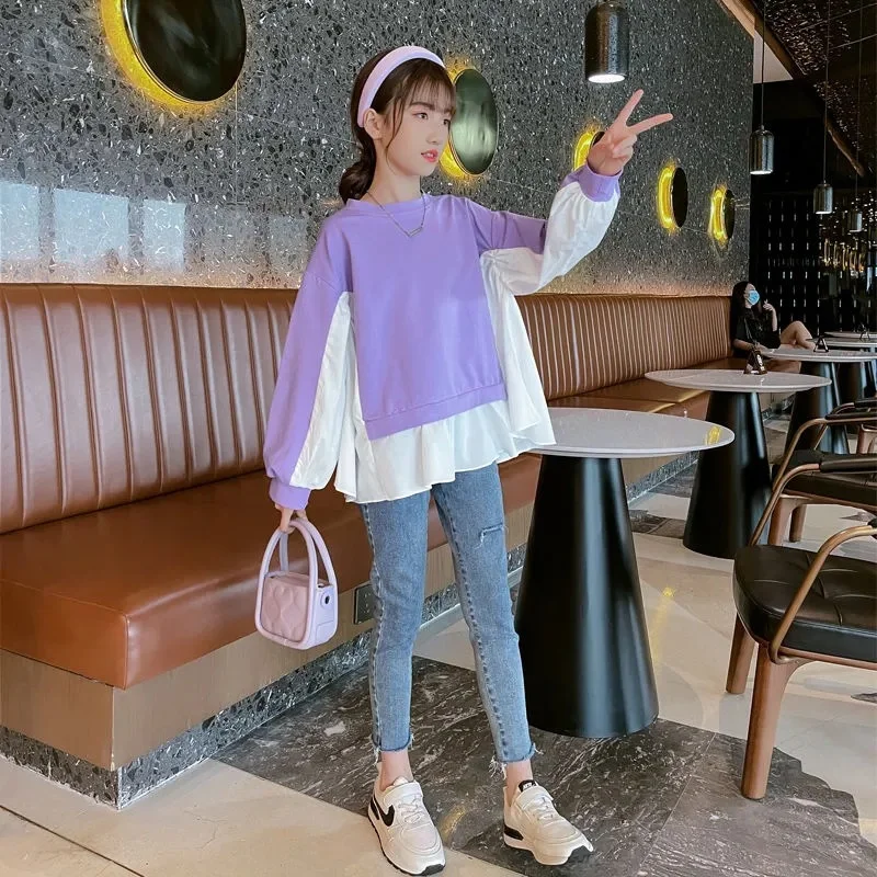 Girls Hoodies Sweatshirts Cotton Tops Overcoat 2024 Purple Spring Autumn Windproof Kids Long Sleeve Children's Clothing
Girls Hoodies Sweatshirts Cotton Tops Overcoat 2024 Purple Spring Autumn Windproof Kids Long Sleeve Children's Clothing