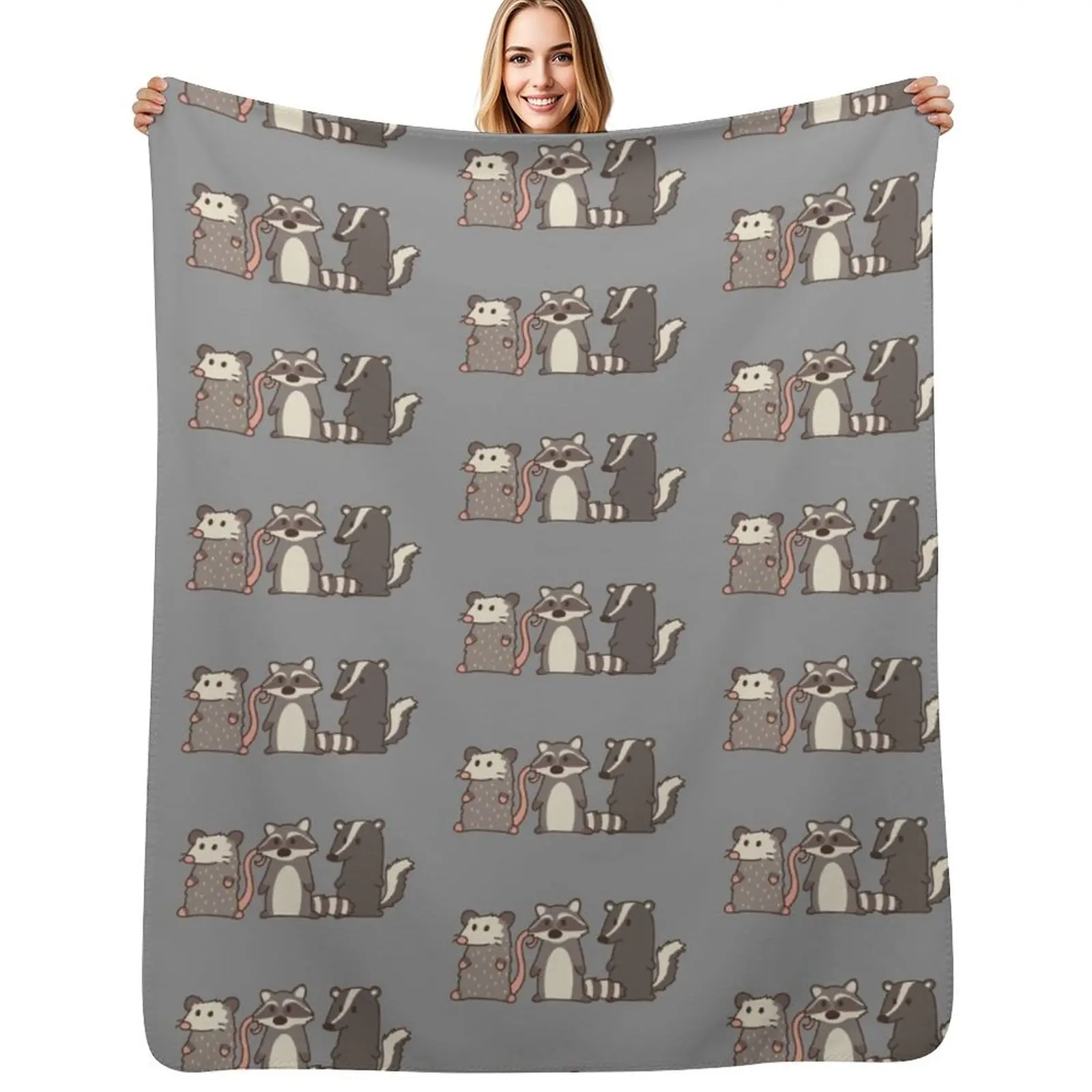raccoon, opossum & skunk woodland friends Throw Blanket Warm Comfortable Blanket Gift for Parents Friends
raccoon, opossum & skunk woodland friends Throw Blanket Warm Comfortable Blanket Gift for Parents Friends
