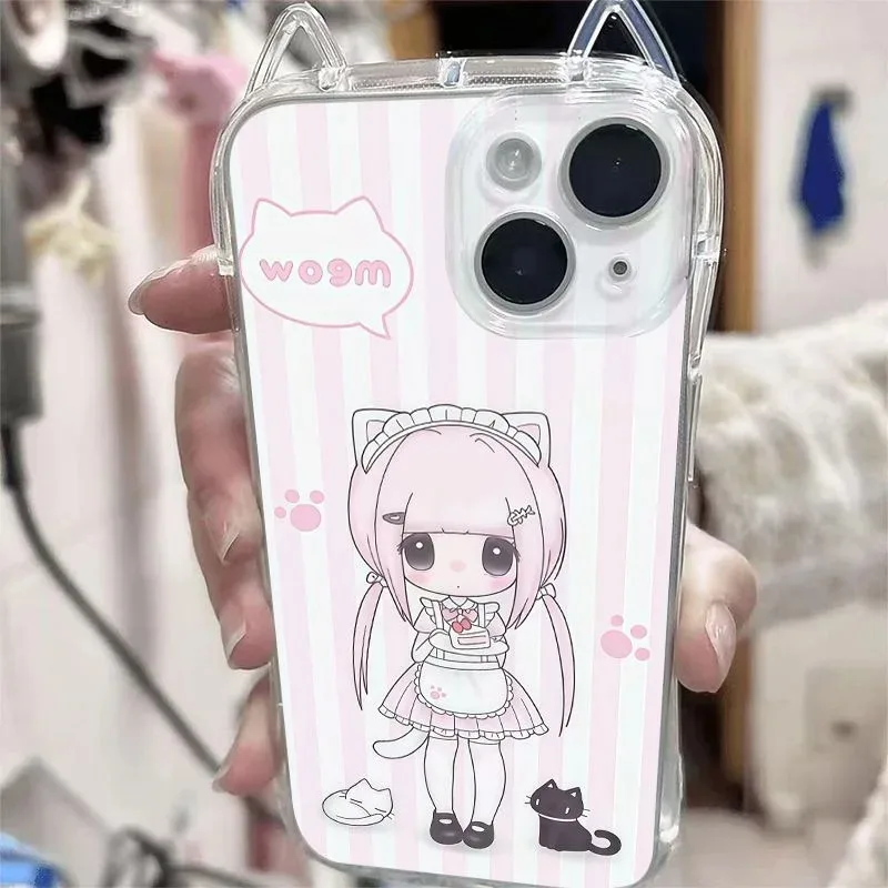 Cute cartoon 3D Cat ear Pink Girl kitten Soft phone Case For iPhone 17 11 12 13 14 15 16 Pro Max anime Girl shockproof Cover
Cute cartoon 3D Cat ear Pink Girl kitten Soft phone Case For iPhone 17 11 12 13 14 15 16 Pro Max anime Girl shockproof Cover 