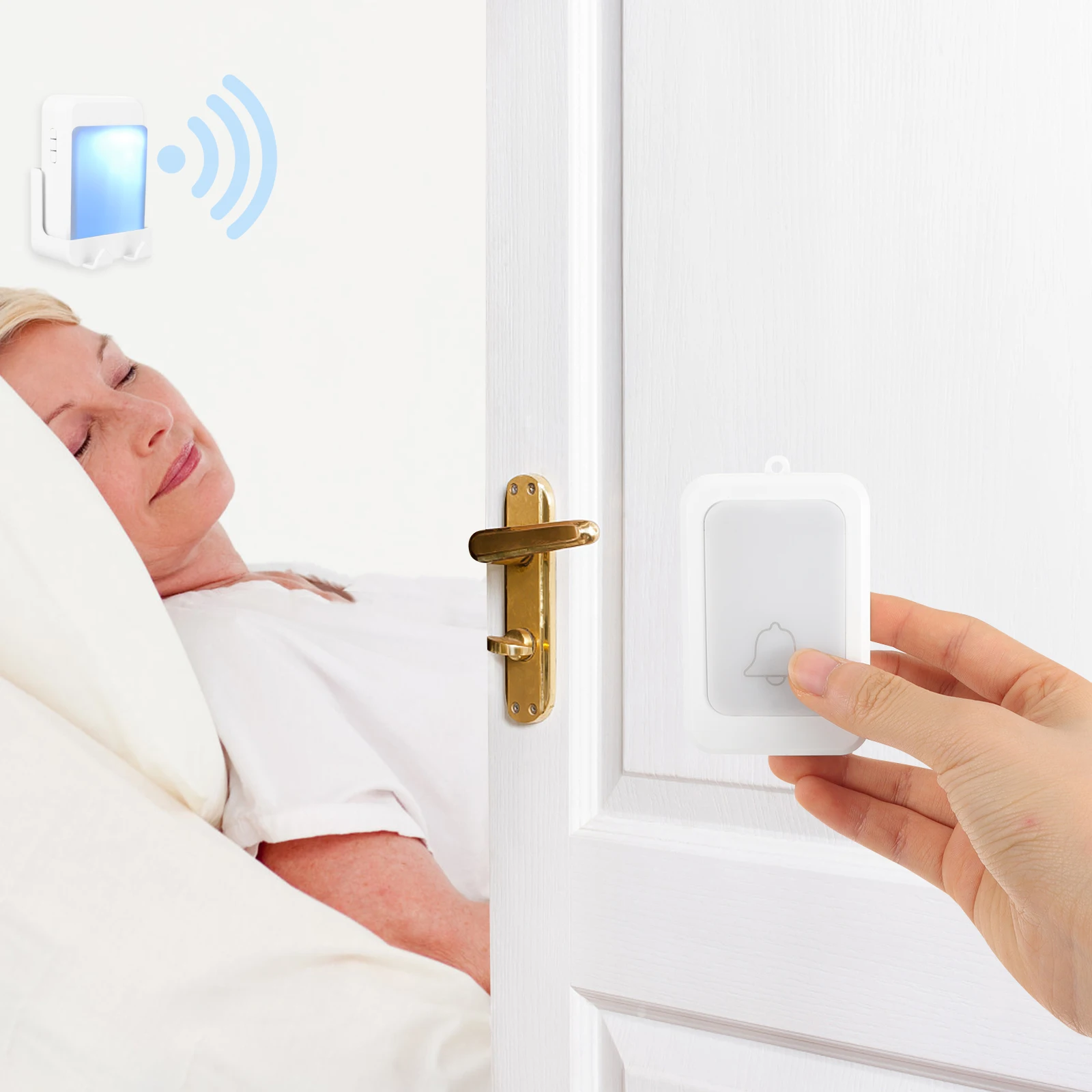 High Volume Luminous Doorbell White Plastic Help Button Elderly Care Wireless Bell Buttons Emergency Senior
High Volume Luminous Doorbell White Plastic Help Button Elderly Care Wireless Bell Buttons Emergency Senior