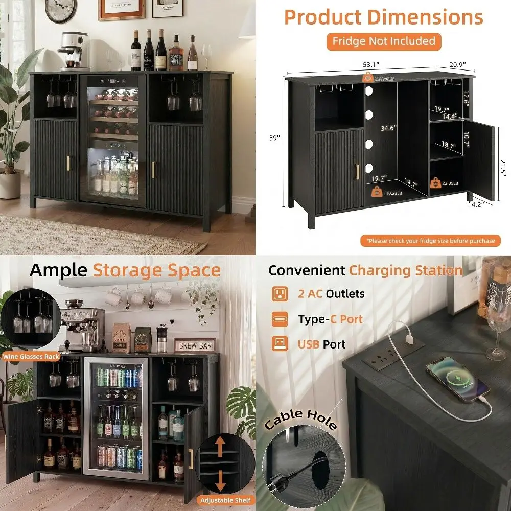 71 Tall Wine Bar Cabinet with Storage, Fluted Wood Coffee Bar Cabinet with LED Lights, Modern Liquor Cabinet for Home with Wine
71 Tall Wine Bar Cabinet with Storage, Fluted Wood Coffee Bar Cabinet with LED Lights, Modern Liquor Cabinet for Home with Wine