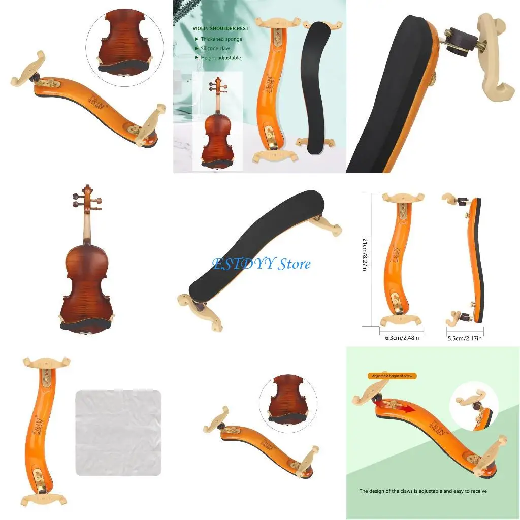 G6DE 4/4 Size Maple Violin Adjustable Feet Shoulder Rest for Beginners Professionals
G6DE 4/4 Size Maple Violin Adjustable Feet Shoulder Rest for Beginners Professionals