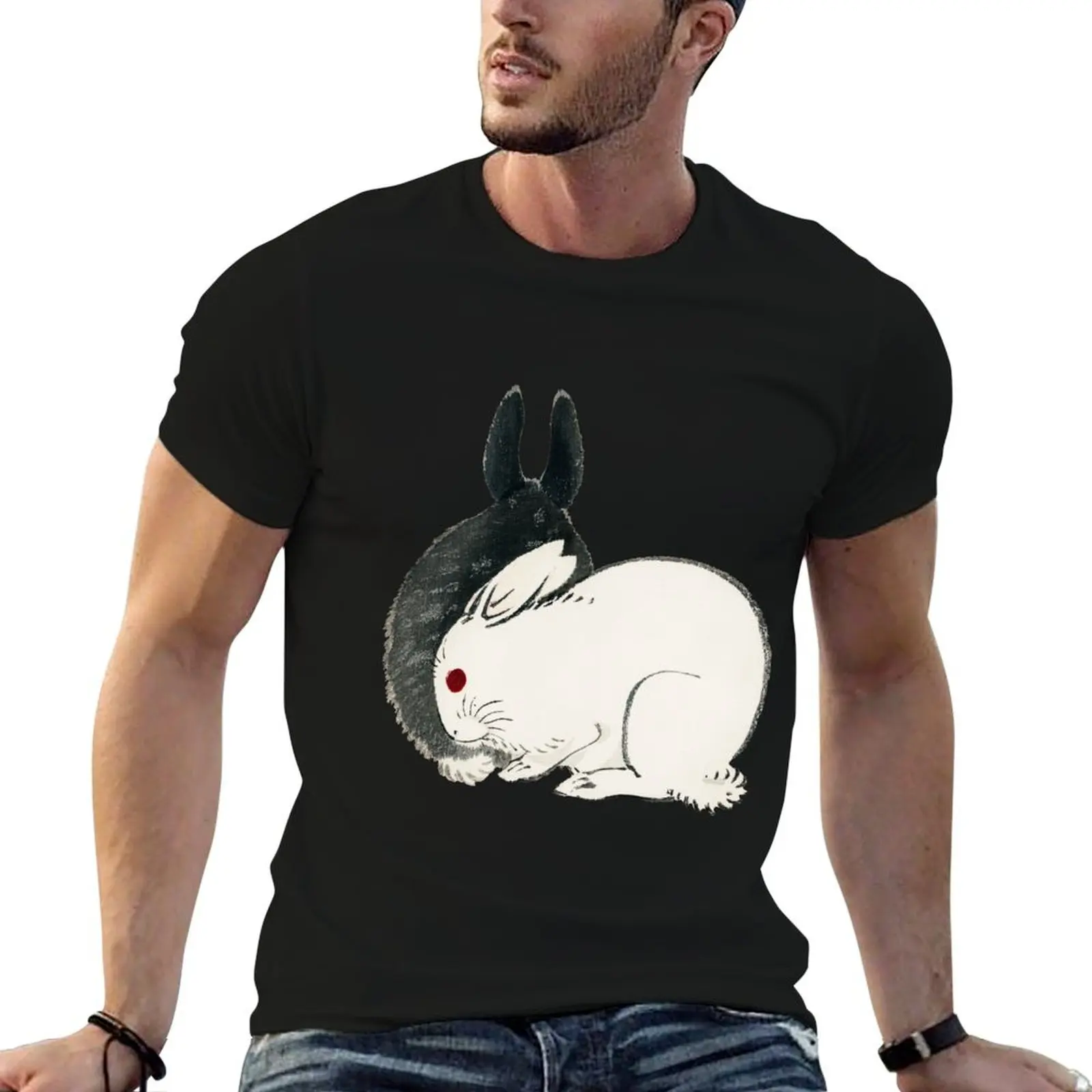 Black and white rabbits by Kōno Bairei T-Shirt t shirts for man pack white t shirts with prints men t shirt cotton 100% T-shirt
Black and white rabbits by Kōno Bairei T-Shirt t shirts for man pack white t shirts with prints men t shirt cotton 100% T-shirt