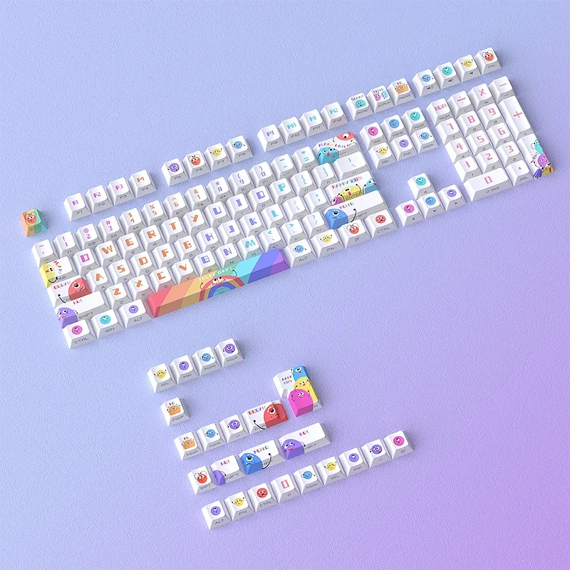 Skittles mechanical keyboard keycaps original highly original small full set of PBT side engraving luminous thermal sublimation
Skittles mechanical keyboard keycaps original highly original small full set of PBT side engraving luminous thermal sublimation
