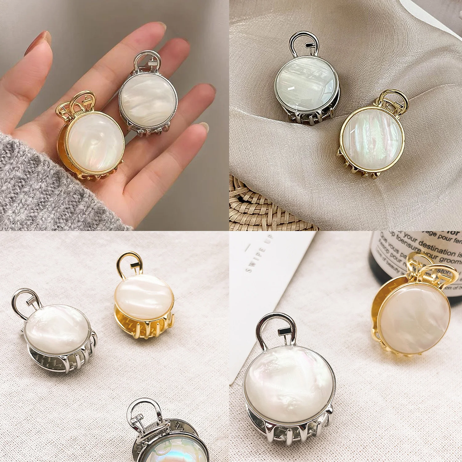 Fashion Mini Round Pearl Claw Clips Pearlescent Half-tie Ball Head Hairpin Hair Styling Hair Clip Elegant Women Metal Barrettes
Fashion Mini Round Pearl Claw Clips Pearlescent Half-tie Ball Head Hairpin Hair Styling Hair Clip Elegant Women Metal Barrettes