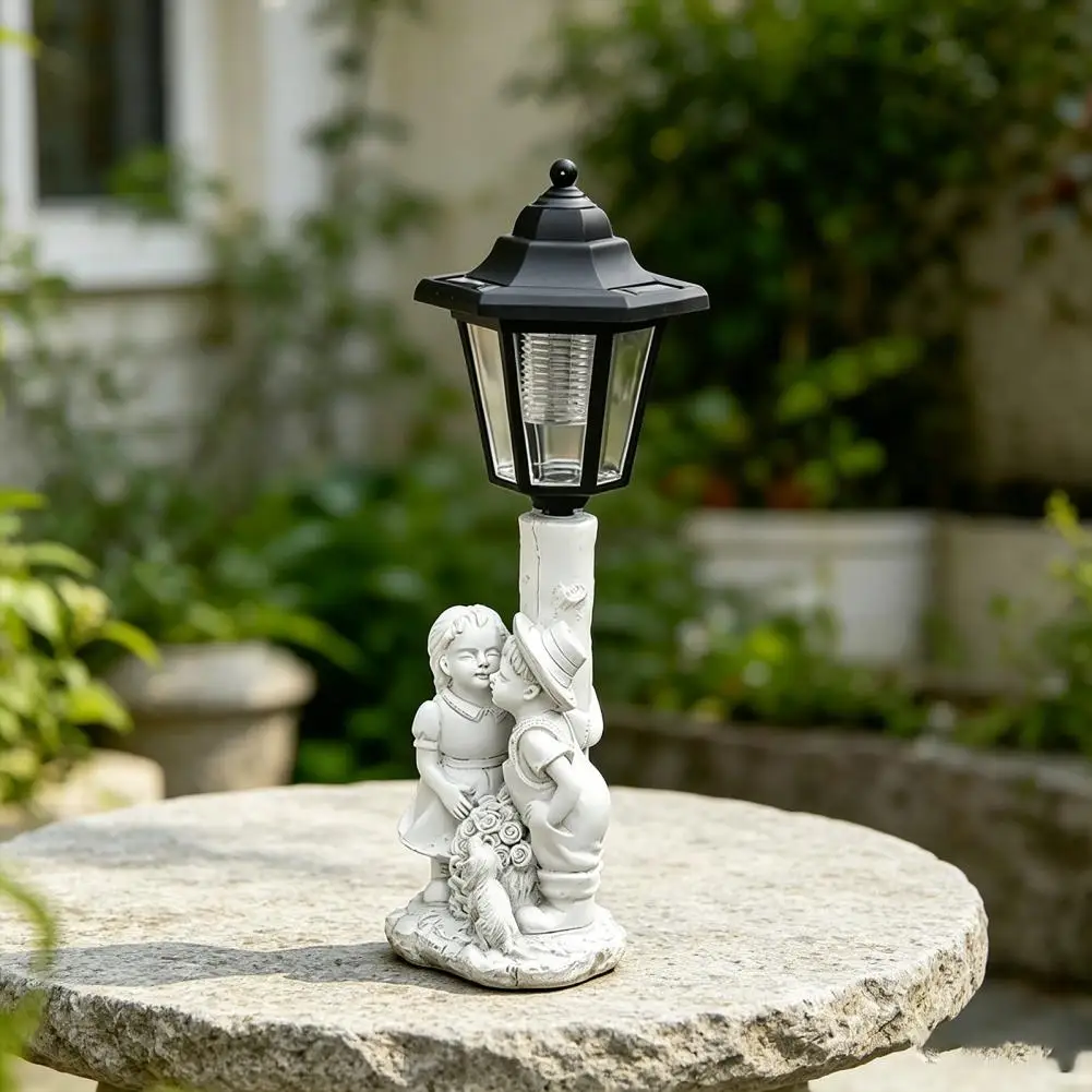 Solar Resin Lamp, Retro Style Garden Statue with Light Vintage Kids Holding Hexagonal Lamp for Yard Patio Lawn Pathway Decor
Solar Resin Lamp, Retro Style Garden Statue with Light Vintage Kids Holding Hexagonal Lamp for Yard Patio Lawn Pathway Decor