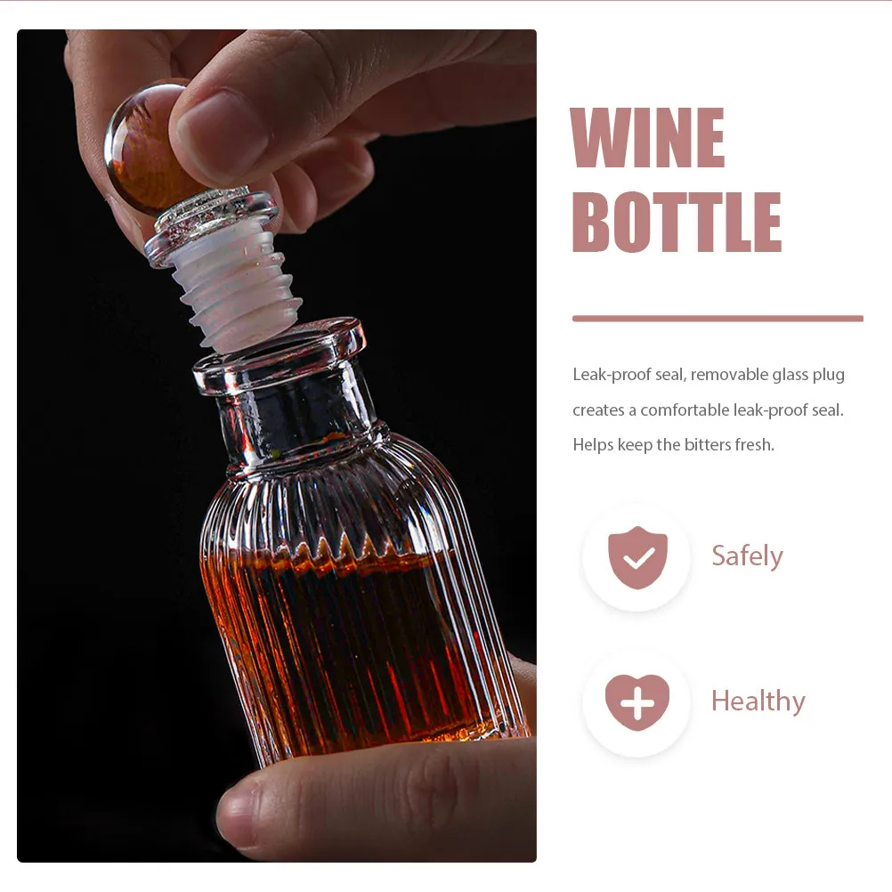 Glass Bitters Bottle with Stopper Leak-Proof Seal for Cocktail Bartending Mini Transparent Bottle Bar Household Use
Glass Bitters Bottle with Stopper Leak-Proof Seal for Cocktail Bartending Mini Transparent Bottle Bar Household Use