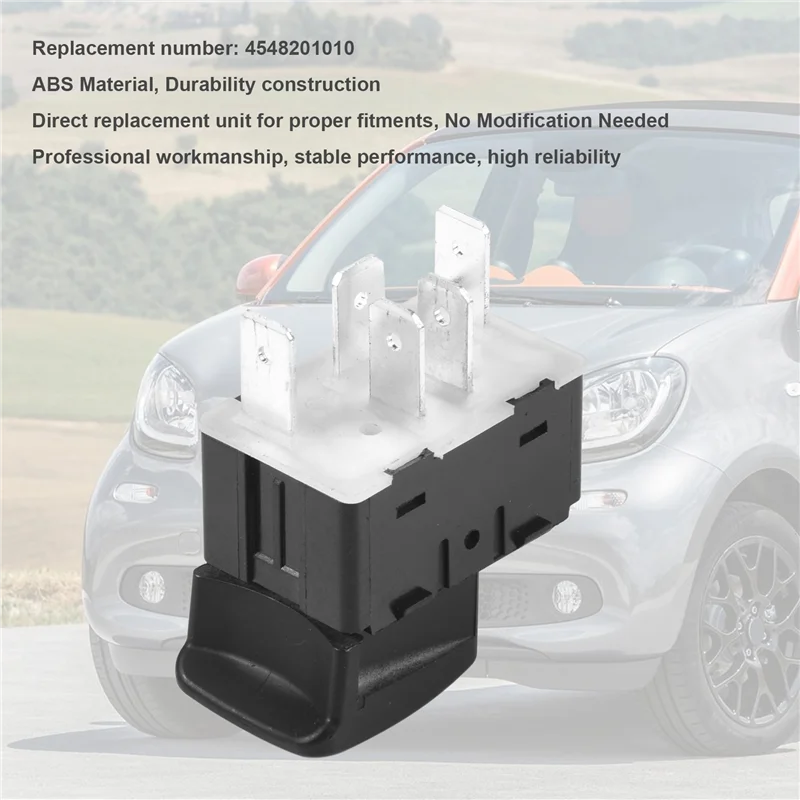 A4548201010 4548201010 Кнопка переключения электрического стеклоподъемника для Smart Forfour 454 2004 2005 2006, аксессуары черный 
A4548201010 4548201010 Кнопка переключения электрического стеклоподъемника для Smart Forfour 454 2004 2005 2006, аксессуары черный