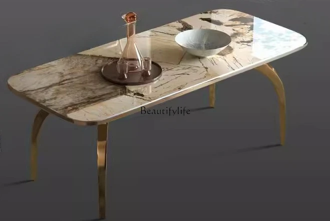 Stone Plate Dining Table Modern Minimalist High-End Thickening Marble Rectangular Dining Table
Stone Plate Dining Table Modern Minimalist High-End Thickening Marble Rectangular Dining Table