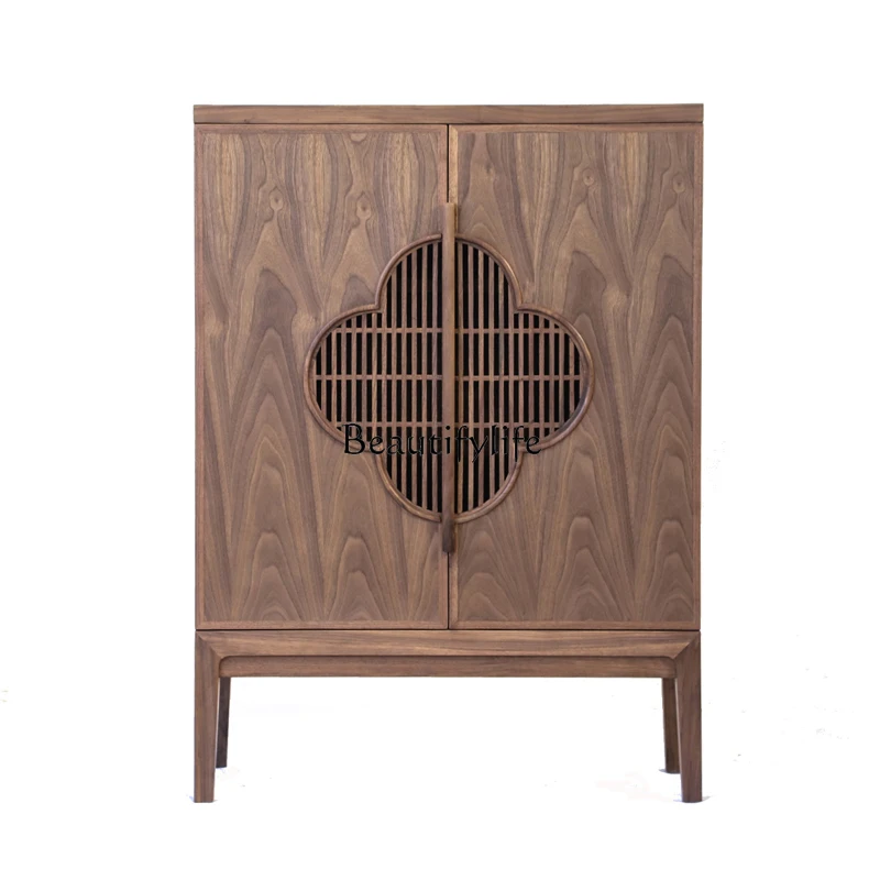 **Chinese Zen Black Walnut Shoe Cabinet Locker Modern Foyer Entrance Cabinet
**Chinese Zen Black Walnut Shoe Cabinet Locker Modern Foyer Entrance Cabinet