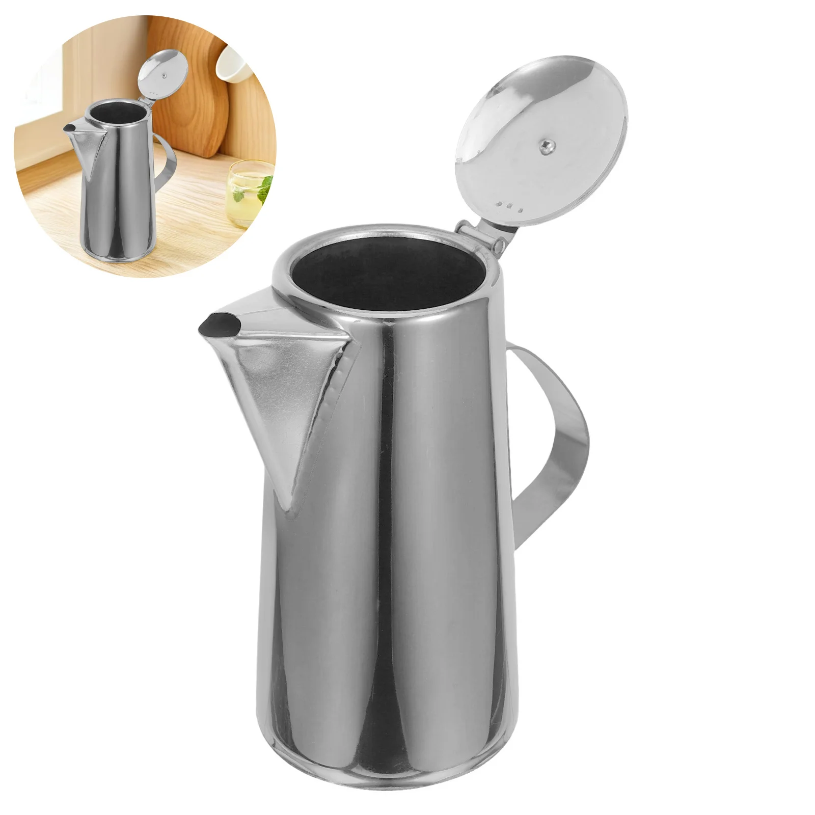 1.5L Stainless Steel Water Pitcher Heavy Duty Beverage Jug Ergonomic Handle Smooth Pouring Spout For Kitchen Restaurant Use Cold
1.5L Stainless Steel Water Pitcher Heavy Duty Beverage Jug Ergonomic Handle Smooth Pouring Spout For Kitchen Restaurant Use Cold