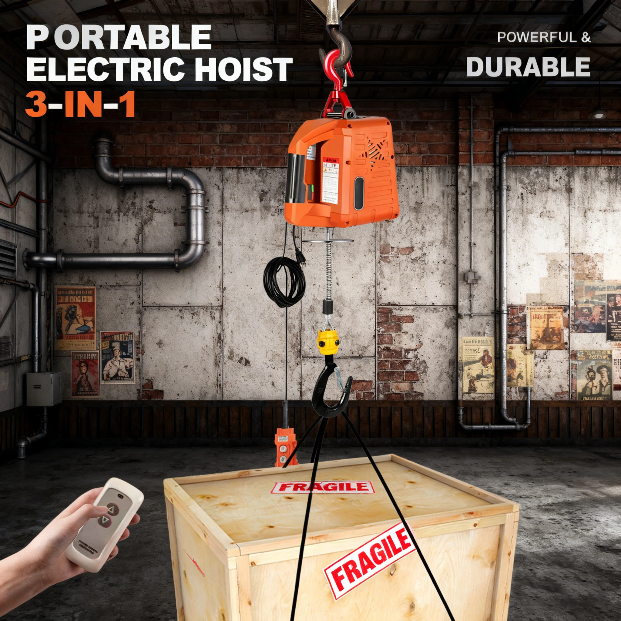 Электрическая лебедка 3-в-1 — подъемная способность 1100 фунтов с портативной ручкой, 360 градусов ° Вращающийся крючок для садов, лесов, фабрик
Электрическая лебедка 3-в-1 — подъемная способность 1100 фунтов с портативной ручкой, 360 градусов ° Вращающийся крючок для садов, лесов, фабрик