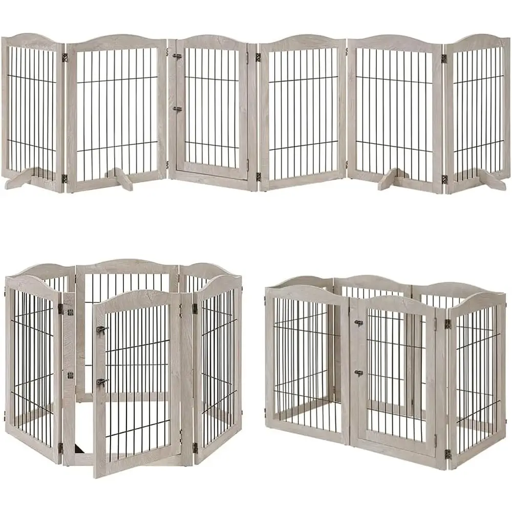 Extra Wide 132 Dog Gate and Playpen with Walk-Through Door, Ideal for Indoor Pets, Weathered Grey
Extra Wide 132 Dog Gate and Playpen with Walk-Through Door, Ideal for Indoor Pets, Weathered Grey