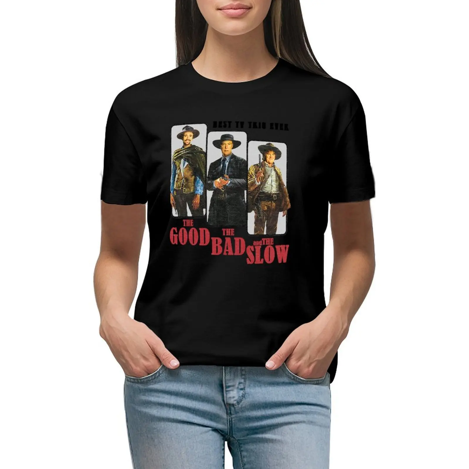 The Good The Bad and The Slow T-Shirt shirts graphic tees plain animal print shirt for girls anime clothes Women's t-shirt
The Good The Bad and The Slow T-Shirt shirts graphic tees plain animal print shirt for girls anime clothes Women's t-shirt