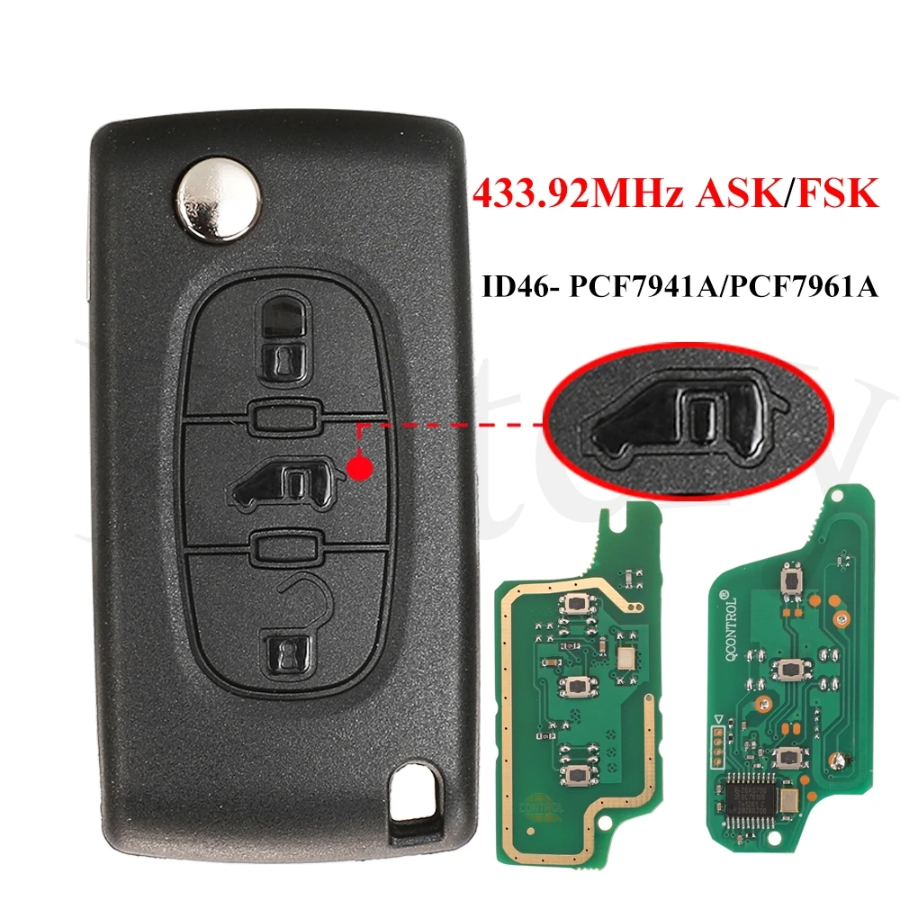 Jingyuqin 433 МГц ID46 Ce0523/536 откидной дистанционный ключ от автомобиля для Citroen Dispatch Berlingo для Peugeot Expert Partner 207 307 308 3008
Jingyuqin 433 МГц ID46 Ce0523/536 откидной дистанционный ключ от автомобиля для Citroen Dispatch Berlingo для Peugeot Expert Partner 207 307 308 3008