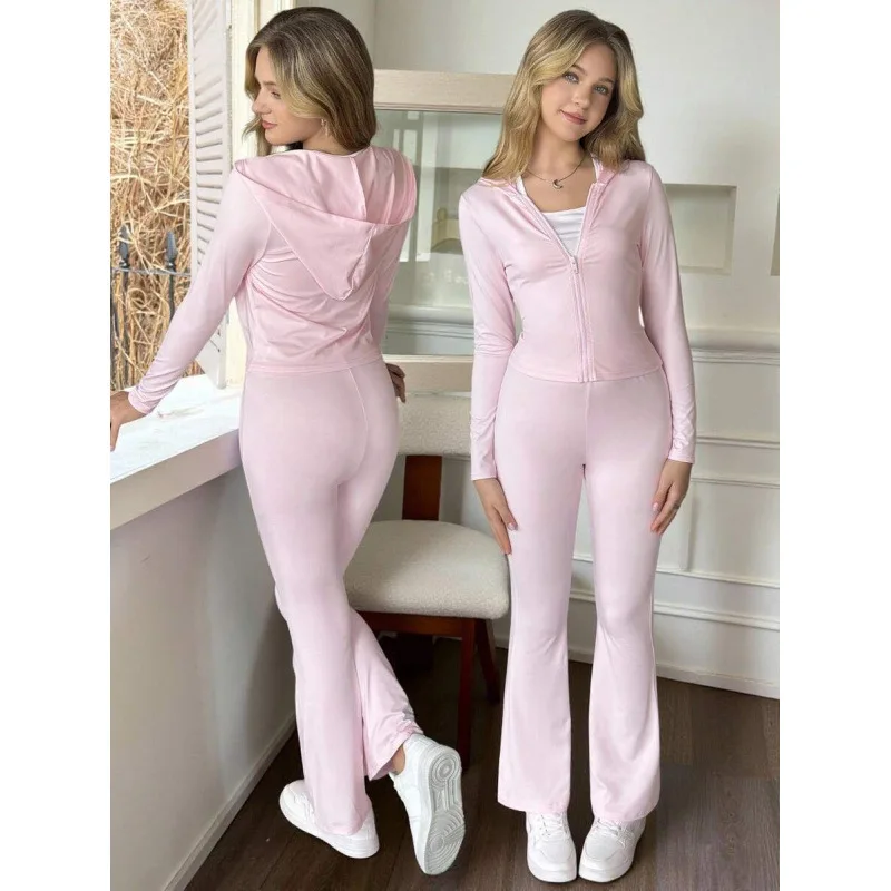 Flared Hoodie Set Women's Fashion Summer Outfit Micro Flare Detailing Casual Student Work Uniform Cross-Border E-commerce
Flared Hoodie Set Women's Fashion Summer Outfit Micro Flare Detailing Casual Student Work Uniform Cross-Border E-commerce