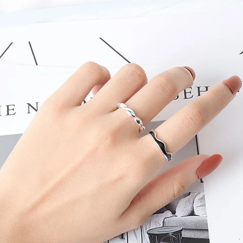 Irregular Shape Black Enamel Silver Open Rings for Women Girls Fashion Party Jewelry Geometric Adjustable Minimalist Accessories
Irregular Shape Black Enamel Silver Open Rings for Women Girls Fashion Party Jewelry Geometric Adjustable Minimalist Accessories