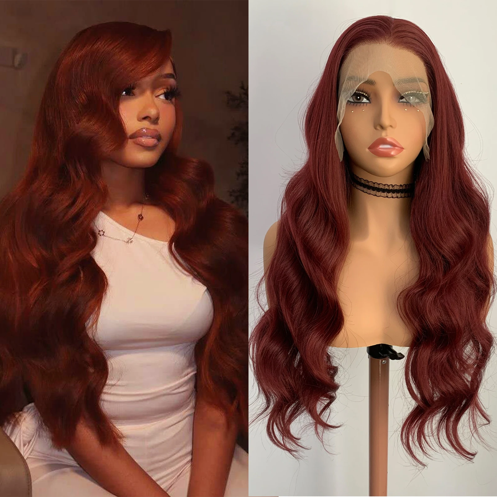 WIF Burgundy Body Wave Synthetic 13 x 4 Lace Front Wigs Women Daily Use Synthetic Hair
WIF Burgundy Body Wave Synthetic 13 x 4 Lace Front Wigs Women Daily Use Synthetic Hair